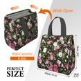 thumbnail image 3 of Pioneer Flower Floral Print Pattern Insulated Lunch Bag for Women & Adults,Large Portable Soft Cooler Lunch Bag,Thermal Food Storage Tote with Pearl Cotton,8.66L,8.75x5.75x9.5 Inch, 3 of 6