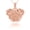 Rose, variant on Solid Gold Diamond Cut Pug Pet Dog Pendant Necklace(10K Rose Gold, Pendant with 16" chain)