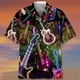 thumbnail image 5 of Camisas hawaianas divertidas de verano para hombres, blusas estampadas con música y guitarra, ropa de moda informal, blusas de rock and roll con cuello grande, 5 of 5