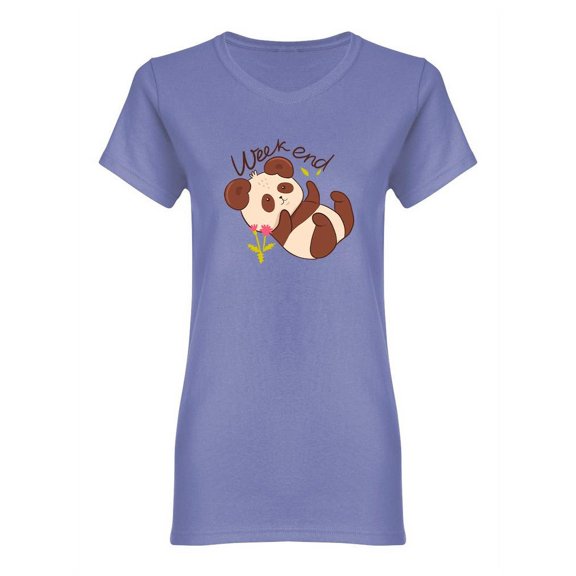 Panda Weekend Shaped T-Shirt Women -Image by Shutterstock, Female Small