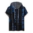 thumbnail image 1 of Pantalones Cortos Casuales para Hombre Impresión Digital Pullover Camiseta con Capucha Deportiva de Fitness, Blusa de Cuello Redondo de Poliéster para Al Aire Libre, Diaria Y Toda la Temporada, 1 of 4