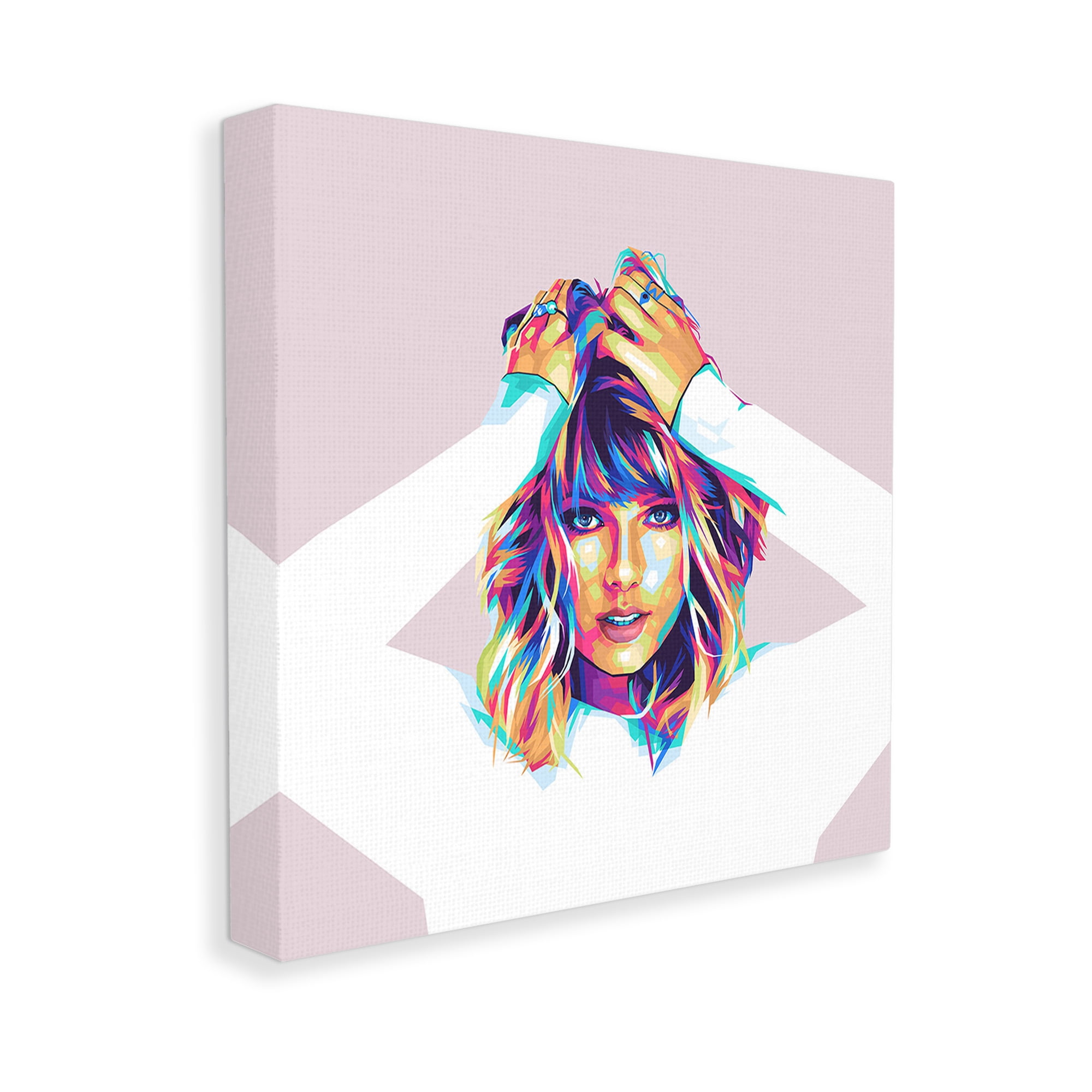 Stupell Industries Taylor with Bold Hues Abstract Painting Gallery Wrapped Canvas Art Print Wall Art, 30 x 30