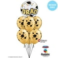 thumbnail image 2 of Qualatex Congrats Grad Stars & Dots Graduation 22" Bubble Balloon, Clear Gold Multi, 2 of 4