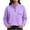 B-Purple, variant on TEAJOPSUU Women Fall Winter Pullover Sweatshirts Stand Collar Long Sleeve Button Placket Fleece Lining Blouses with Thin Fleece Lining Warm Windproof B-White