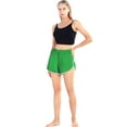 thumbnail image 3 of WBQ Teen Girls Performance Running Short,Elastic High Waistband Casual Gym Shorts for Workout Yoga Fitness Sports Shorts Athletic Shorts Plain Lounge Short Pants,Short Sweatpants,S-4XL Green, 3 of 9