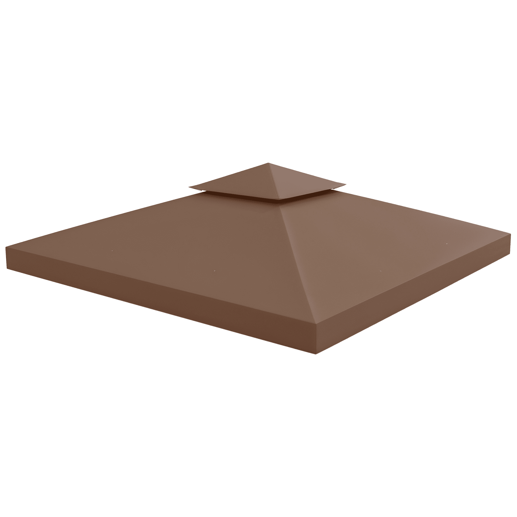 Outsunny Gazebo Replacement Canopy for Model 01 -0153, 2-Tier Top Cover for 9.8' x 9.8' Outdoor Gazebo, Coffee (TOP ONLY)