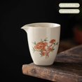 thumbnail image 2 of Handmade Tea Set Accessories Chinese Tradition Ceramic Fair Cup Cha Hai Hand Painted Flowers Porcelain Teacup Master Cup, 2 of 5