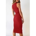 thumbnail image 2 of Vestido PRETTYGARDEN Midi Ajustado Rojo Sin Mangas XL, 2 of 5