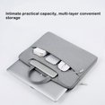 thumbnail image 3 of Qarigey Estuche de transporte para computadora portátil con correa para el hombro Compartimentos pequeños impermeables Mujeres Hombres Manga Handgbag Bolsas de mensajero y de hombro Gris claro Qarigey AP012450-02, 3 of 6