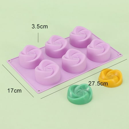 

DabuLiu Silicone Soap Molds Set of 6 Cavities Rectangle Silicone Soap Molds for Cake Mold Chocolate Mold ＆ Ice Cube Tray