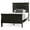 Black, variant on Furniture of America Vrai Adult Twin Sleigh Headboard Wood Panel Bed, White
