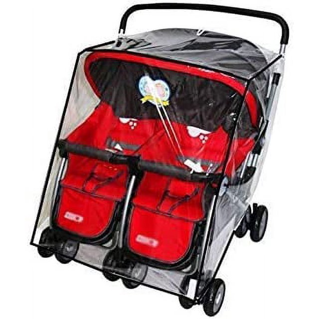 Funda para lluvia para cochecitos de bebé gemelos Funda universal para lluvia viento polvo impermeable a prueba de viento universal cochecito mosquitera para cochecito, cuna de viaje, impermeable cont