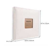COMPUKAS Photo Album Velvet White 1Pcs 8.7x8.9x2.0in