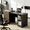 Walnut Brown, variant on MARQUESSIA Folding Desk with Charging Station & Storage Shelves 50 ” Pull-Out Desk with Spacious Desktop for Small Spaces Walnut Brown