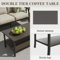 thumbnail image 4 of SUNVIVI Outdoor Patio Furniture Set, Patio Conversation Set with Coffee Table Side Table and Ottomans, Metal Furniture Set for Porch Backyard Garden, 4 of 7