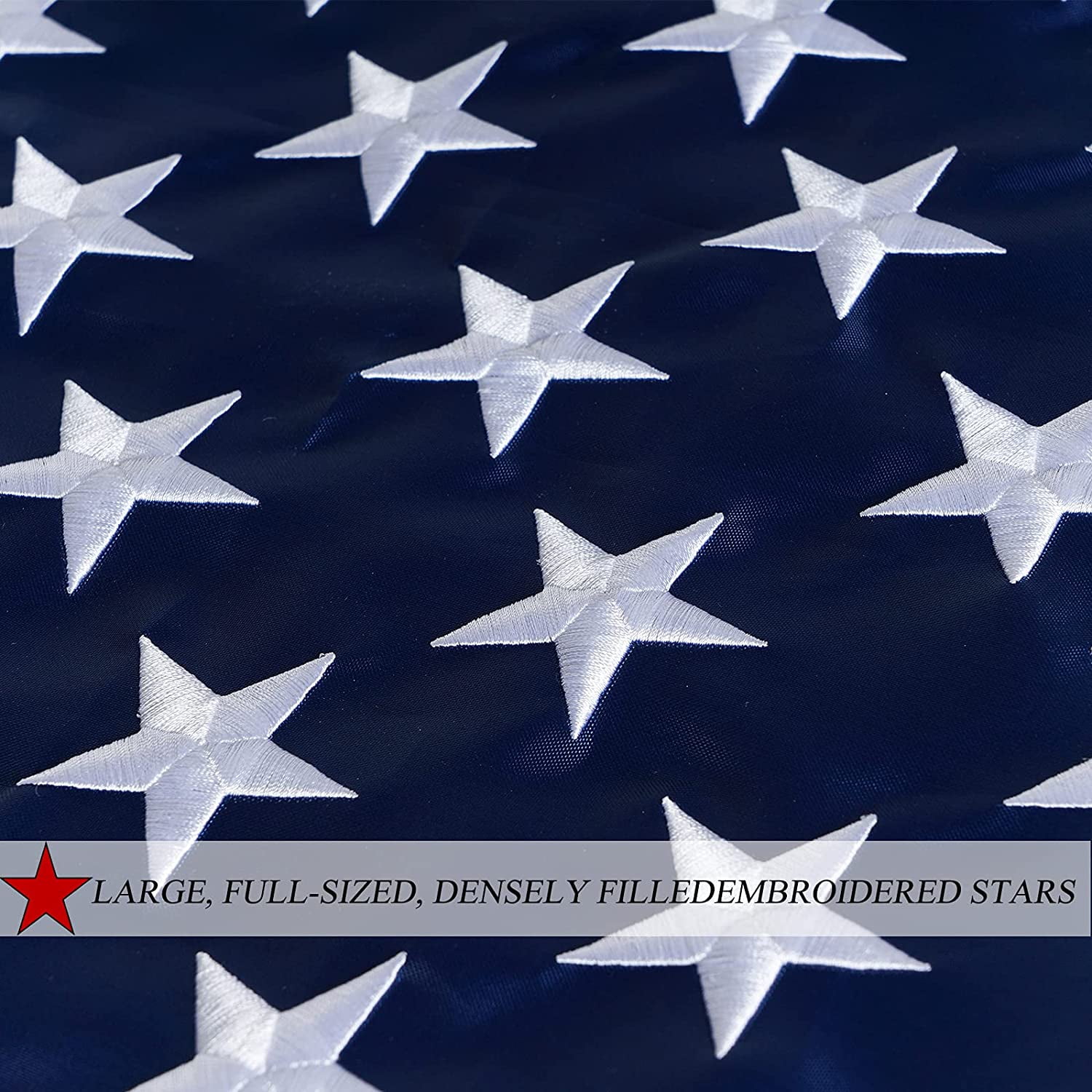American Flag,3x5 ft 250D American Flag Outdoor The Strongest, Longest Lasting, 3x5 ft 250D. Embroidered Stars Sewn Stripes Brass Grommets 3x5 Foot