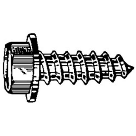 

Clipsandfasteners Inc 100 #14 X 5/8 Ind. Hex Head Tap Screw Zinc