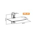 thumbnail image 3 of TV Wall Mount Floating Shelf for DV AV Receiver Component Cable Box DVD Player Projector Up to 17.6lbs, 3 of 5