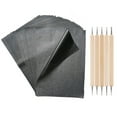 thumbnail image 1 of 1 Set Graphite Carbon Transfer Paper Tracing Drawing Carbon Paper A4 Single Painting Tracing Paper for Home Studio (100 Sheets A4 Paper+5PCS Tool Black), 1 of 7