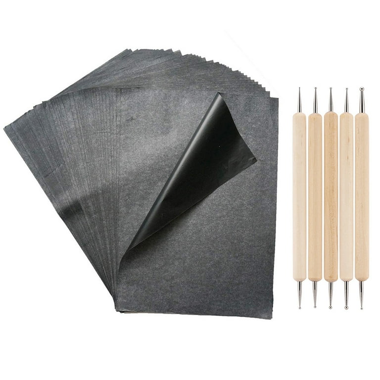 EXCEART 100 Sheets Graphite Carbon Paper Transfer Paper Tracing Paper for  Drawing Carbon Transfer Tracing Paper Black Paper Graphite Paper Copy Base