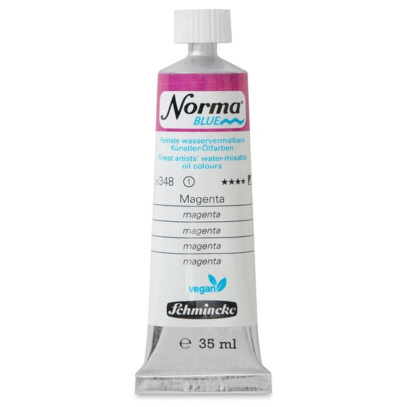 Schmincke Norma Blue Water-Mixable Oil Paint - Magenta, 35 ml