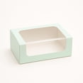 thumbnail image 6 of Bakery Box with Window, Pack of 20 for 2 Brownies, Donuts, Ladoos, Chocolates, Macarons, Size 6.25x3.25x2 inches (Green), 6 of 8