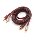 thumbnail image 1 of 3M Marrón Cable Audio Estéreo para Vehículo 2 RCA a 2 RCA Conector Macho a Macho, 1 of 1