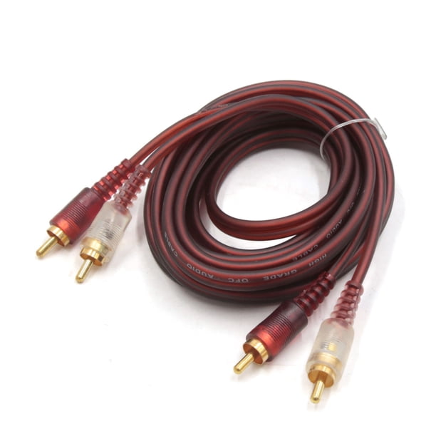 3M Marrón Cable Audio Estéreo para Vehículo 2 RCA a 2 RCA Conector Macho a Macho
