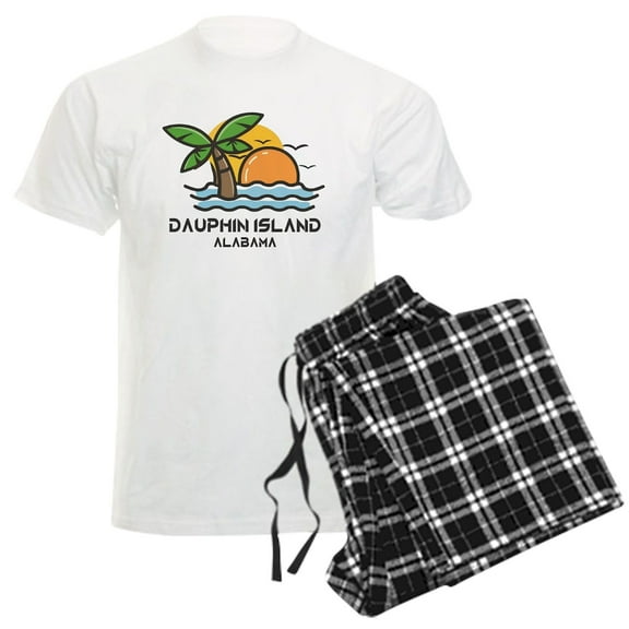 CafePress - Alabama Dauphin Island Pajamas - Men's Light Loose Fit Cotton Pajama Set