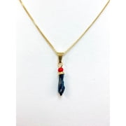 Black Azabache Hand Necklace Box Link Chain 18 INCH 18K Gold Filled For Womens / Everyday Azabache Necklace Protection Jewelry / Cadena Dije de Azabache