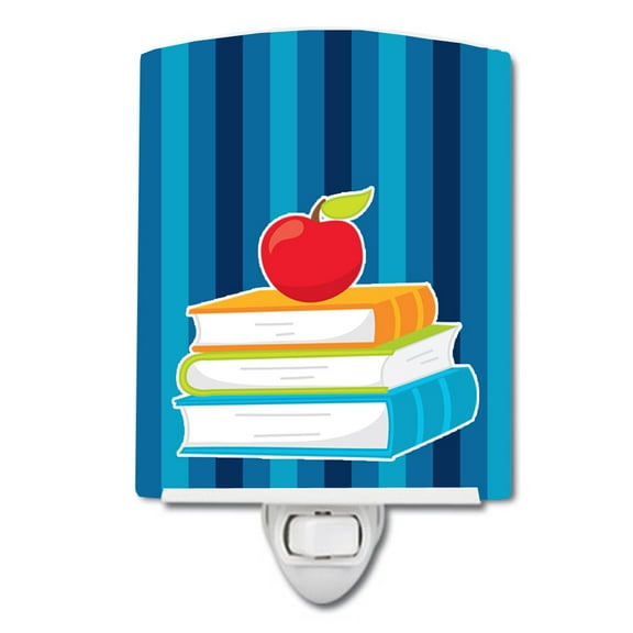 Caroline's Treasures BB8870CNL Back to School Books Ceramic Night Light, 6x4x3", multicolor