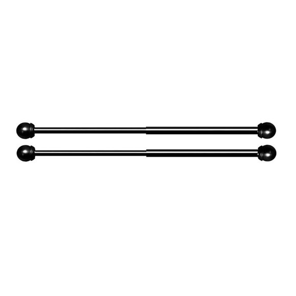 Cortinero doble Deco Negro, 122 - 218 cm, Diámetro 5/8"