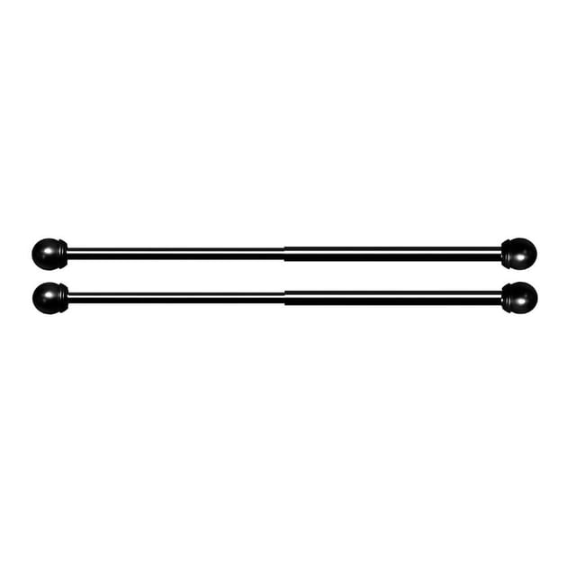 Cortinero doble Deco Negro, 122 - 218 cm, Diámetro 5/8"