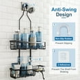 thumbnail image 5 of VANCORE Rustproof Shower Caddy over Shower Head - Height Adjustable Hanging Shower Caddy Shower Organizer with Hooks Shampoo Soap Holder, 5 of 11
