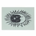 thumbnail image 1 of Moon Rays Cutting Board, Cartoon Style Art Depiction of Stars and Crescent in Sun Circle Print, Decorative Tempered Glass Cutting and Serving Board, in 3 Sizes, by Ambesonne, 1 of 2