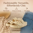 thumbnail image 4 of Cushionaire Panama Women's Raffia Platform Sandals | Casual Slip-On Lightweight Summer Slide Sandals for Women with Natural Raffia Detailing | Beach Essential Footwear, 4 of 20