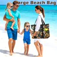 thumbnail image 2 of Mesh Beach Bag, Extra Large Beach Tote with Zipper Pocket Pool Bag for Cruise/Swim/Vacation Essentials, 2 of 7