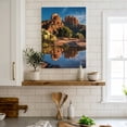 thumbnail image 6 of Desert Canyon Lake Canvas Wall Art for Living Room Bedroom Bathroom, Nature Rustic Southwestern Canvas Art Wall Decor, Artwork for Walls Home Office Decor, 8"x10", 6 of 9