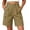 *Khaki, variant on Women’s High Waist Button Pleated Bermuda Shorts with Pockets,Relaxed Fit Summer Casual Shorts Khaki,Women's Plus XXL