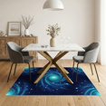 thumbnail image 3 of ODIKA 5'x7' Washable Area Rug Non-Slip, Chair-Friendly Galaxy Deep Theme Twinkling Astral Motif Starry Uranus Themed for Dining Room, Under Table, Home Office, 3 of 7