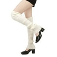 thumbnail image 2 of Kaemgyyd Leg Warmers for Ribbed Knit over the Knee Leg Warmers Long Winter Soft Thick Thigh High Footless Socks for Women, 2 of 6