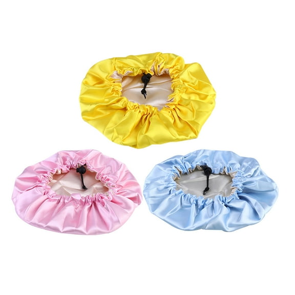 WHAMVOX  3 Pcs Bonnet for Sleeping Baby Hat Children 'S Cap Satin Hair