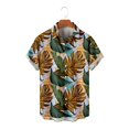 thumbnail image 4 of Camisas s Para Hombre Manga Larga Camisa de manga corta con estampado digital 3d de ocio de tendencia de moda de playa de turismo de vacaciones de verano para hombres (Yellow, 4XL), 4 of 7