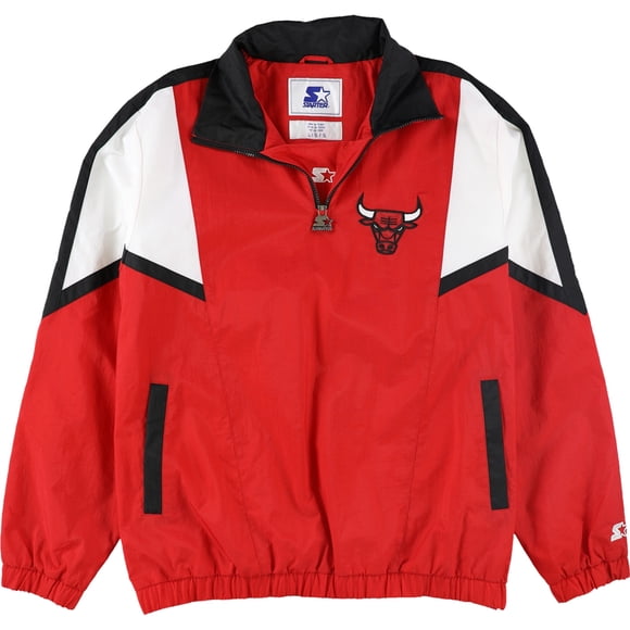 Starter Mens Chicago Bulls Track chamarra, rojo, grande
