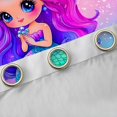 thumbnail image 4 of jejeloiu Cartoon Mermaid Black Out Curtains,Magic Ocean Animal Curtains Pack of 2 (42x63 Each),Galaxy Starry Night Bedroom Curtains For Girls Kids,Super Cozy Room Decor, 4 of 6