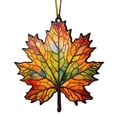 thumbnail image 3 of 3Pc Maple Leaf Ornament,Orange 3.14",Autumn Decorations,Window Hanging Suncatchers For Windows,Thanksgiving Leaves Decor,Fall Tree Decorations,Fall Hanging Decorations,White Elephant Xmas Gifts, 3 of 5