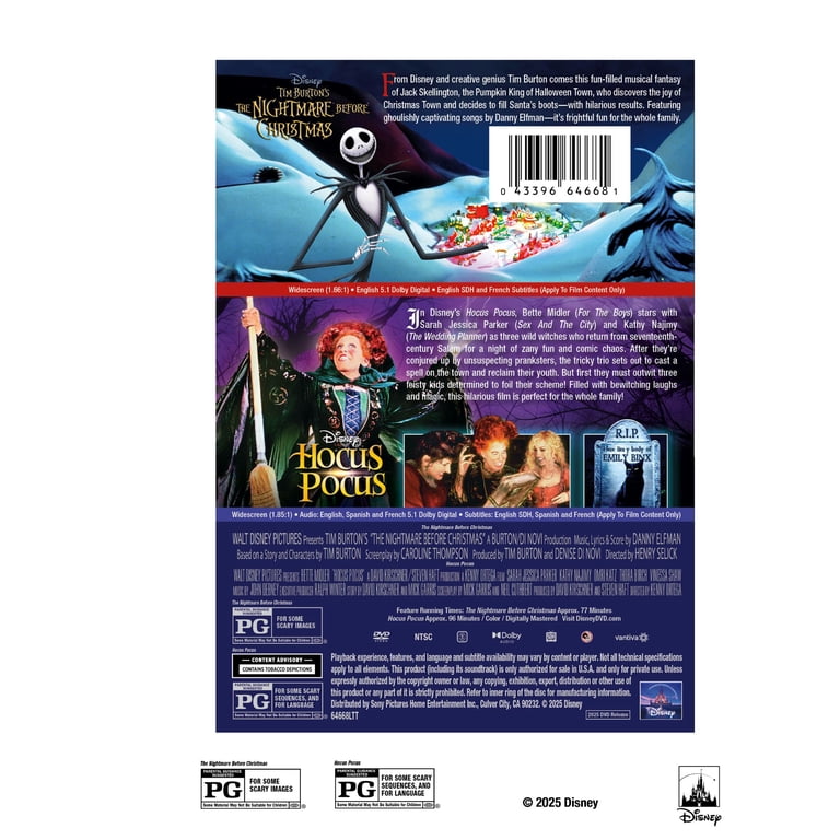Hocus Pocus and Nightmare Before Christmas, Double Feature (DVD