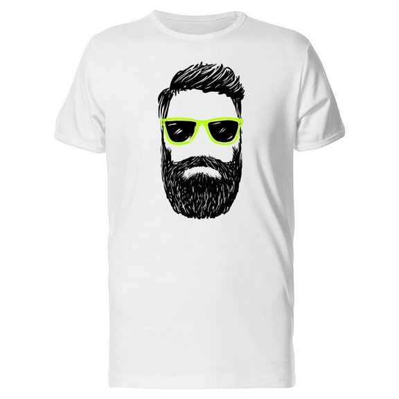 Bearded Fashion Man With Glasses T-Shirt Men -Image by Shutterstock, Male Medium