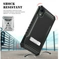 thumbnail image 3 of Case for iPhone XR, Black Tri-Shield Rugged Cover [with Metal Kickstand + Wrist Strap Lanyard] for Apple iPhone XR (2018) (Size 6.1" model) (10R), 3 of 6