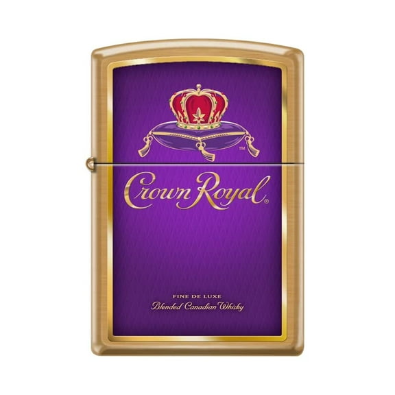Zippo Lighter - Personalized Customize Message Engrave on Backside for Crown Royal (Crown Royal Spirits #Z5350)